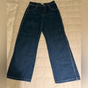 Classic Blue Women's wide leg jeans by Tory Burch, size 27, like new
